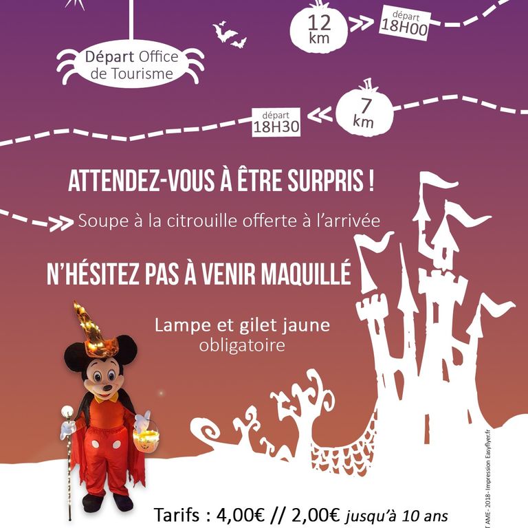 Affiche parcours hanté Halloween à Montargis