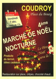 Affiche marché de Noël Coudroy